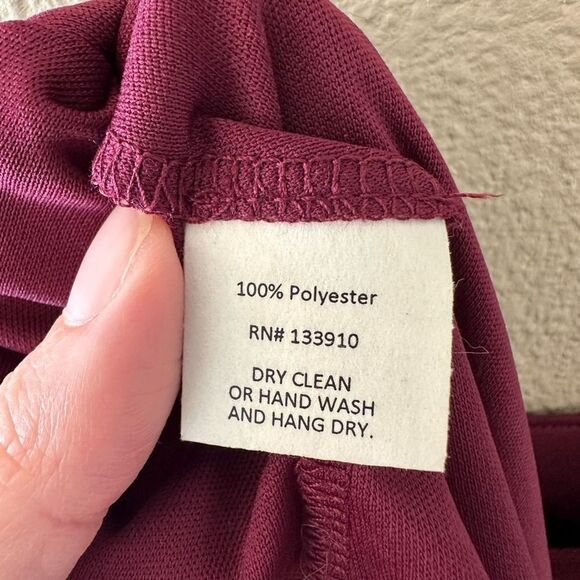 Show Me Your MuMu Caitlin Ruffle Maxi Tank Dress Wine Burgundy Size Small - Picture 6 of 6